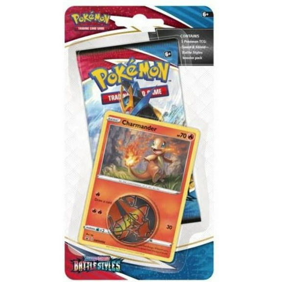 Pokemon Sword & Shield Battle Styles Charmander Blister Pack (Booster Pack, Promo Card & Coin)