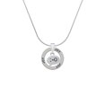 thumbnail image 2 of Delight Jewelry Silvertone Emoticon :-O - Surprise - Joy Ring Charm Necklace, 18", 2 of 4