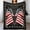 American Flag Illustration, variant on American Flag Illustration Throw Blanket, Soft Cozy Warm Flannel USA Patriotic Star Black Blanket for Couch Sofa Bed, 60"x80"
