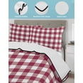 thumbnail image 4 of Plaid Red, Twin Size Down Alternative Comforter, Lightweight Comforter Quilt Bedding Set with Pillow Shams Abstract Minimalistic Geometric Lattice All Seasons Bed Comforter Duvet Insert 68"x86", 4 of 7