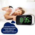 thumbnail image 5 of Digital Alarm Clock For Bedrooms, Bedside Clock With 6 Levels Of Brightness, Snooze (white Appearan, 5 of 5