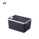 thumbnail image 5 of Caja de almacenamiento apilable Billuyoard de PP para organizar escritorio azul oscuro mini, 5 of 6