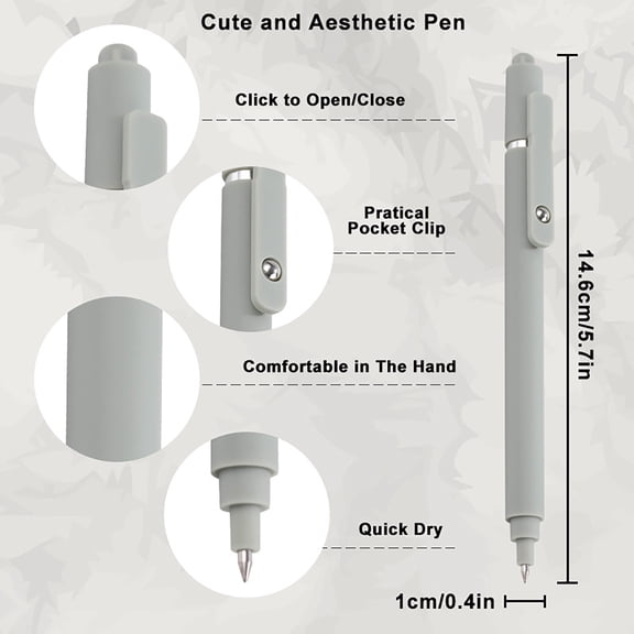 Gel Pen, 0.5mm Fine Point, For Office Home, Rust Red