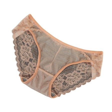 fatyb Lace Panties for Women See Through Low Waist Bikini Hipster Panty No Show Stretchy Underwear