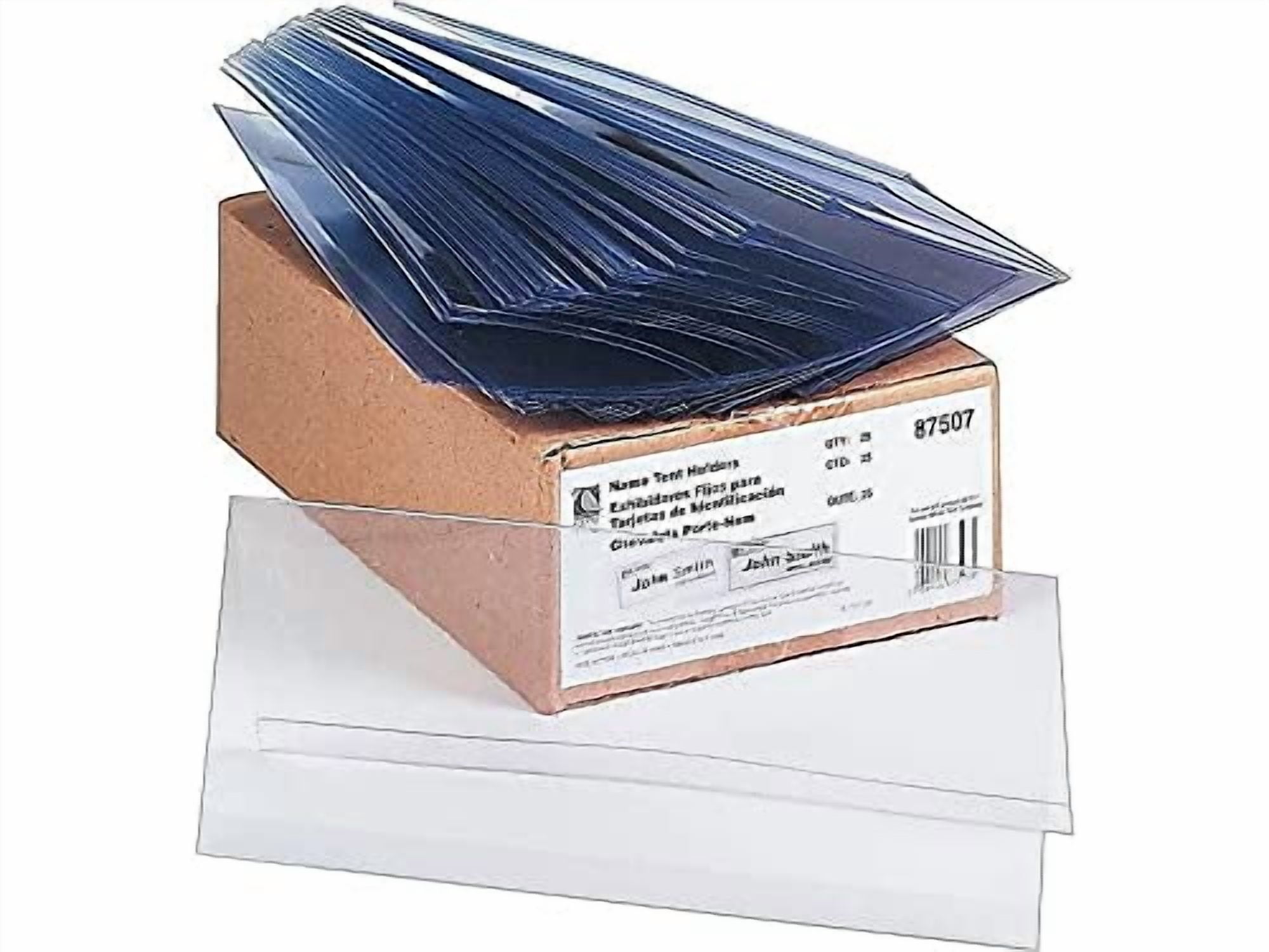 C-Line Tent Card Holders, 4 1/4" x 11", Rigid Heavyweight Clear Plastic, 25/Box