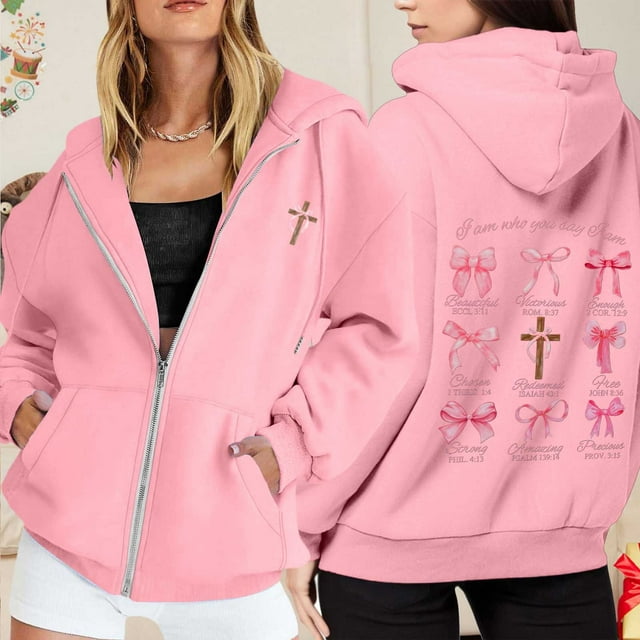 TINZ Veste à Capuche Décontractée à Manches Longues avec Poche Zippée et Cordon de Serrage pour Femmes, Sweat à Capuche en Rayonne
