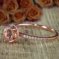 thumbnail image 2 of 1.25 Carat Oval Cut Morganite Solitaire Engagement Ring with Diamonds on 10k Rose Gold Cheap Sale, 2 of 3
