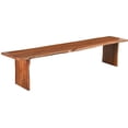 thumbnail image 1 of Pemberly Row Mid-Century 60" Live Edge Solid Wood Dining Bench in Brown, 1 of 6