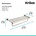 thumbnail image 3 of KRAUS Bathroom Accessories - Bath Towel Rack with Towel Bar in Brushed Nickel, 3 of 3