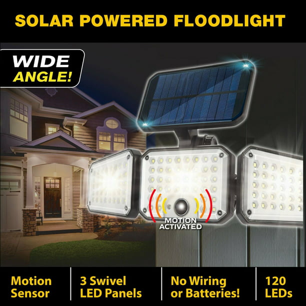 Bell and Howell Bionic Floodlight Max, Solar Light, Motion Activated - Walmart.com