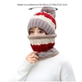 thumbnail image 7 of Herrnalise Women's Winter Thicker Knitted Warm Cap Ruff Hat Two-piece Set, 7 of 7
