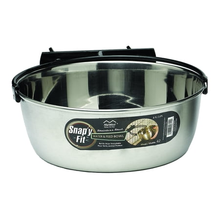 MidWest Homes For Pets Snap'y Fit Stainless Steel Bowl, 2 qt