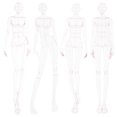 thumbnail image 1 of 1 set femenino regla de moda prenda plástica plantilla de dibujo femenino reglas, 1 of 4
