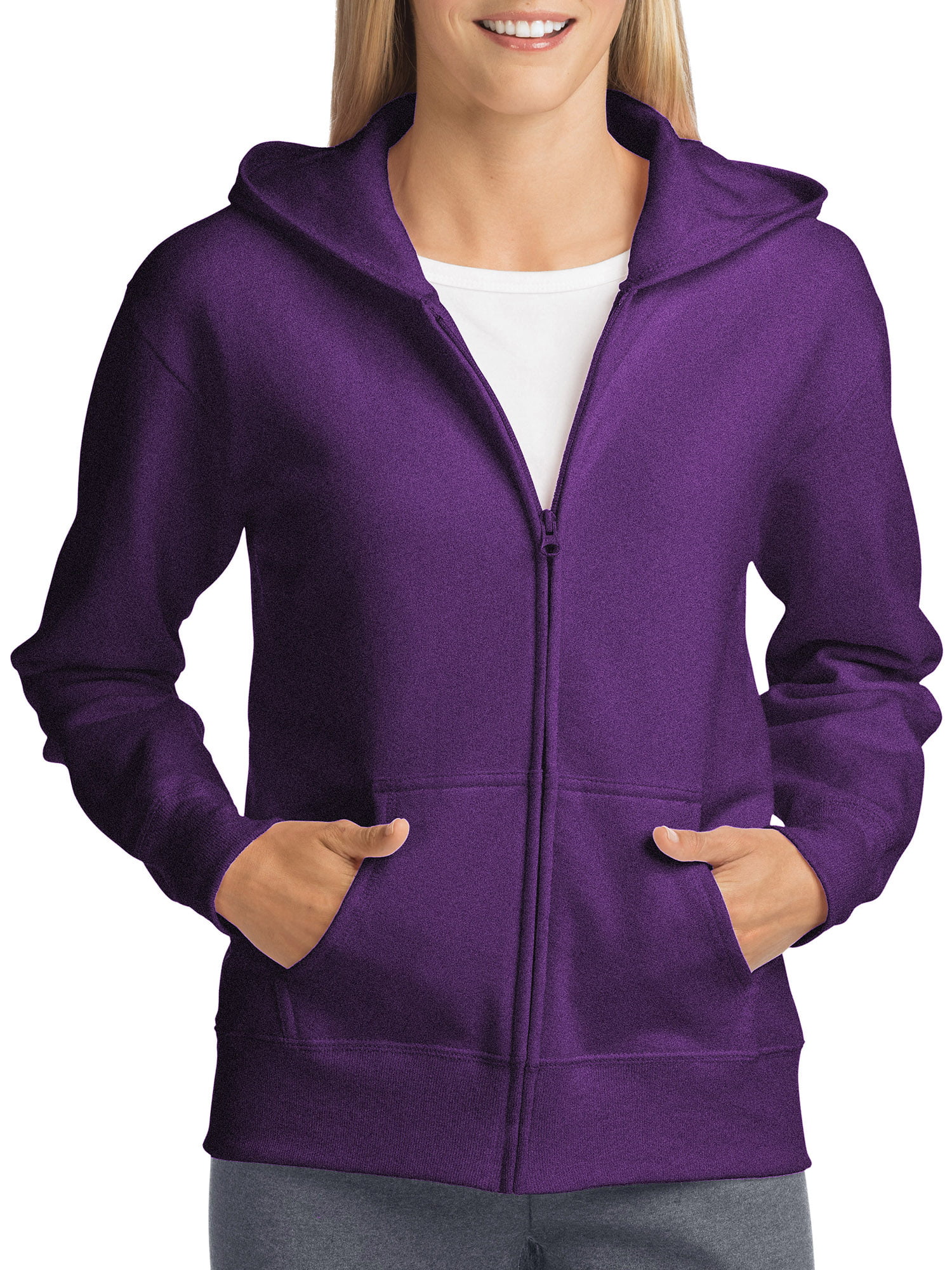 Hanes - Hanes ComfortSoft EcoSmart Women's Fleece Full-Zip Hoodie
