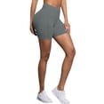 thumbnail image 7 of AKOEE High Waist Leggings for Women Shorts Workout Biker Yoga Tight Shorts with Pockets Stretch Gym Clothes (L, Gray), 7 of 7