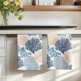 thumbnail image 7 of Teal Blue Coastal Kitchen Towels Set of 1, Summer Coral Beach Nautical Absorbent Dish Towels for Kitchen, Microfiber Hand Towel, Quick Drying Tea Towel for Cleaning Decorative Dishcloths, 7 of 7