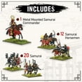 thumbnail image 5 of Wargames Delivered - Samurai Starter Army 28mm Miniatures Includes 100 Infantry, 13 Cavalry, Booklet with Army Rules, Plastic Bases, Digital Bundle - Action Figures Plastic Model Kit by Warlord Games, 5 of 6