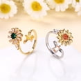 thumbnail image 3 of Minnieouse Anillo de tamaño ajustable para mujer, diseño de flores con personalidad, anillos abiertos, accesorios de compromiso, accesorios de joyería de Ropa, zapatos y accesorios Miscelánea Oro Minnieouse AP006780-02, 3 of 6