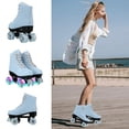 thumbnail image 3 of YUCHANG Light-up Roller Skates for Women and Men, LED Skates for Girls and Boys, Blue And Gray (Women's 10 / Men's 8.5), 3 of 8