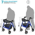 OasisSpace Heavy Duty Rollator Walker Bariatric Rollator Walker with