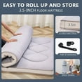 thumbnail image 5 of ABORON Japanese Floor Mattress Futon Mattress Queen Size, Thicken Tatami Mat Sleeping Pad Foldable Roll Up Mattress Gray, 5 of 10