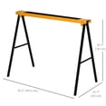 thumbnail image 3 of HOMCOM 2PCS Saw Horse Twin Pack Folding Workbench Metal Trestle Stands Oran, 3 of 10