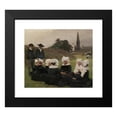 thumbnail image 2 of Pascal-Adolphe-Jean Dagnan-Bouveret 22x20 Black Modern Framed Museum Art Print Titled - Breton Women at a Pardon (1887), 2 of 5