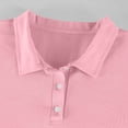 thumbnail image 5 of Leidass Men Casual Lapel Pocket Polo Short Sleeve Shirt Soft Cotton Breathable Multi Color Fashion Top For Summer Office Travel Daily Casual Wear Light pink 2XL, 5 of 9