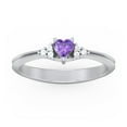 thumbnail image 2 of Bague en Forme de Cœur avec Accents d'Épaule - Améthyste (Février), 2 of 3