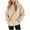 Khaki, variant on Womens Oversized Hoodies Pullover Sweatshirts Solid Color Long Sleeve Pullover Sweatshirt Casual Drawstring Hooded Top with Front Kangaroo Pocket