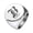 Silver Plated B, variant on Women's Stainless Steel Initial Letter Ring Chunky 22mm Round Alphabet Statement Band Punk Simple Style Silver Plated G Size 6