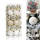 thumbnail image 2 of 30 Uds bolas de Navidad árbol de Navidad bellamente decorado adecuado para fiestas de bodas navideñas, 2 of 5