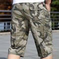 thumbnail image 4 of Men's Camo Print Cargo Shorts Men Summer Casual Short Pants Loose Pockets Gym Shorts Outdoor Workout Shorts, 4 of 5