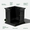thumbnail image 3 of Veradek Brixton Cube 20" Plastic Planter - Black, 3 of 11
