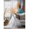 thumbnail image 4 of Sheer Curtains 63 Inch Length, Oil Painting Semi Sheer Curtains Light Filtering Window Treatment, Colorful Modern Abstract Graffiti Art Privacy Voile Drapes for Living Room Bedroom 52x63 Inch, 4 of 7
