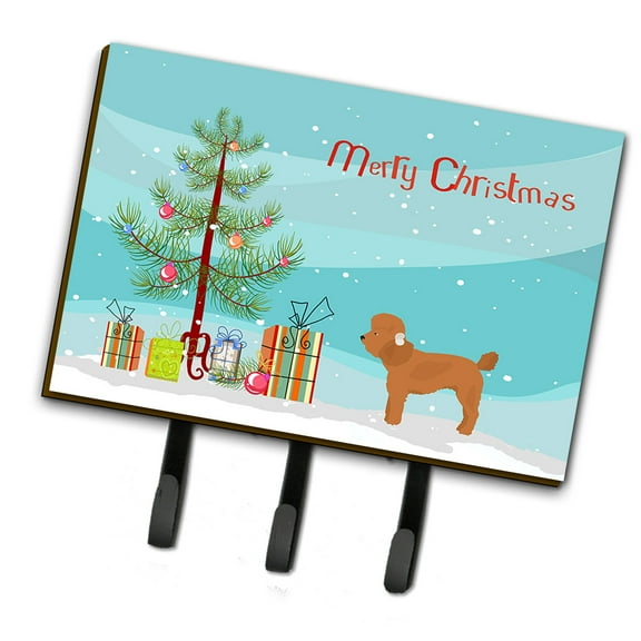 Toy Poodle Christmas Tree Leash or Key Holder