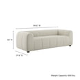 thumbnail image 3 of Modway Liana Upholstered Fabric Upholstered Sofa in Linen, 3 of 9