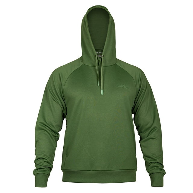 Sudadera Deportiva Wilson para Hombre Ion Hoodie con Gorro Color Verde Militar Talla EG