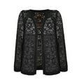 thumbnail image 5 of BILIKEYU Women's Solid Color Lace Knitted Cardigan, Cardigan Sweaters for Women, Womens Cardigan, Cropped Cardigan, 5 of 5