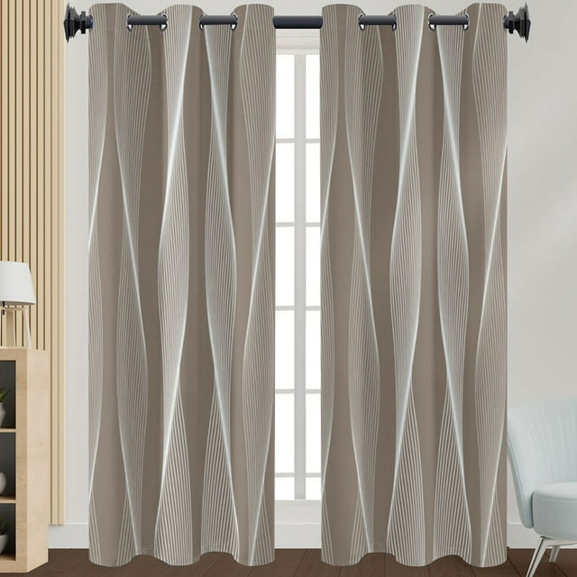 Innerwin Rideaux pour Fenêtres Écoénergétiques Assombrissants, Panneaux à Oeillets, Rideau de Luxe Occultant pour Fenêtre, Isolé Thermiquement, Moderne, Protection UV, Intimité, Bleu 108*215 cm