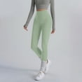 thumbnail image 2 of Hurxie High Waisted Leggings for Women Tummy Control Compression Soft Yoga Pants for Workout Green,S, 2 of 5