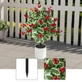 thumbnail image 4 of Décorations de Noël Extérieures Arbre de Noël avec Sol 22 Pouces Plante Artificielle de Noël avec Baies Rouges Buissons pour Porche Patio, 4 of 9