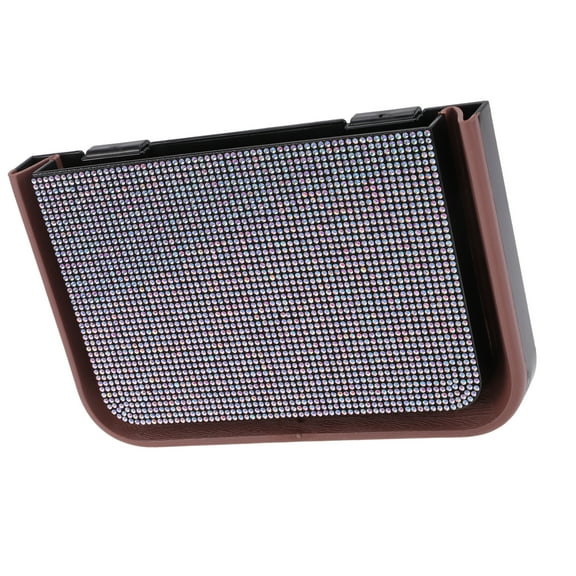 Unique Bargains Car Trash Can Foldable Back Seats Rhinestone Trash Bin Assorted Color 1 Pcs