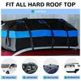 thumbnail image 7 of ELEVON Car Rooftop Cargo Carrier Bag 21 Cubic Feet, Waterproof Car Roof Bag Roof Rack Storage for All Vehicle with/Without Rack, Anti-Slip Mat, 10 Straps, 6 Door Hooks, Luggage Lock, Blue, 7 of 7