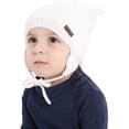 thumbnail image 2 of Tuques d'Hiver pour Bébés Garçons Filles Mignonnes avec Pompon Tout-Petits Chaudes Bonnets à Cache-Oreilles Enfants Bonnets Tricotés Nourrisson, 2 of 7
