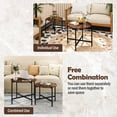 thumbnail image 5 of Set of 2 Round Coffee Table with Metal Frame, Industrial Nesting Center Table End Tables for Apartment Home Office, Rustic Brown, 5 of 9
