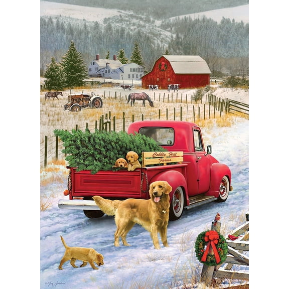 Cobble Hill: Christmas on the Farm 1000 Piece Jigsaw Puzzle Christmas on the Farm