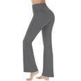 thumbnail image 3 of Zuesphe High Waist Yoga Pants with Pockets Flare Leggings for Women Tummy Control Workout Gym Bootcut Leggings, 3 of 5