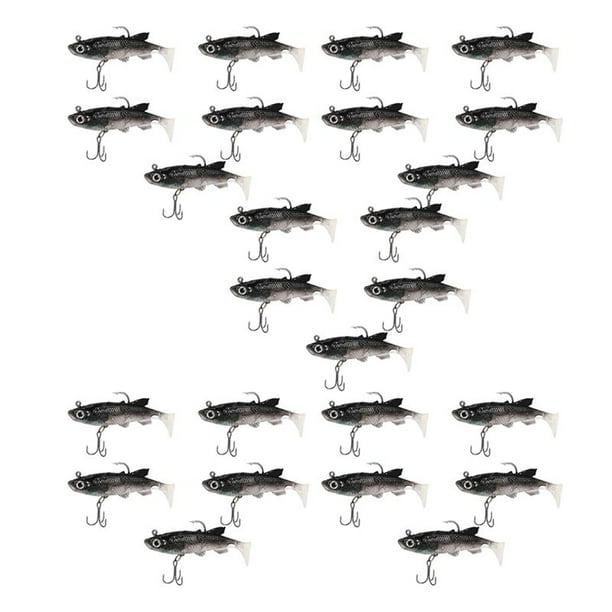 25 Unids / Lote Senuelo Suave 8 cm 14G Wobblers Senuelos de Pesca Artificial Cebo Lubina Carpa Pesca Plomo Jig Fish Jig