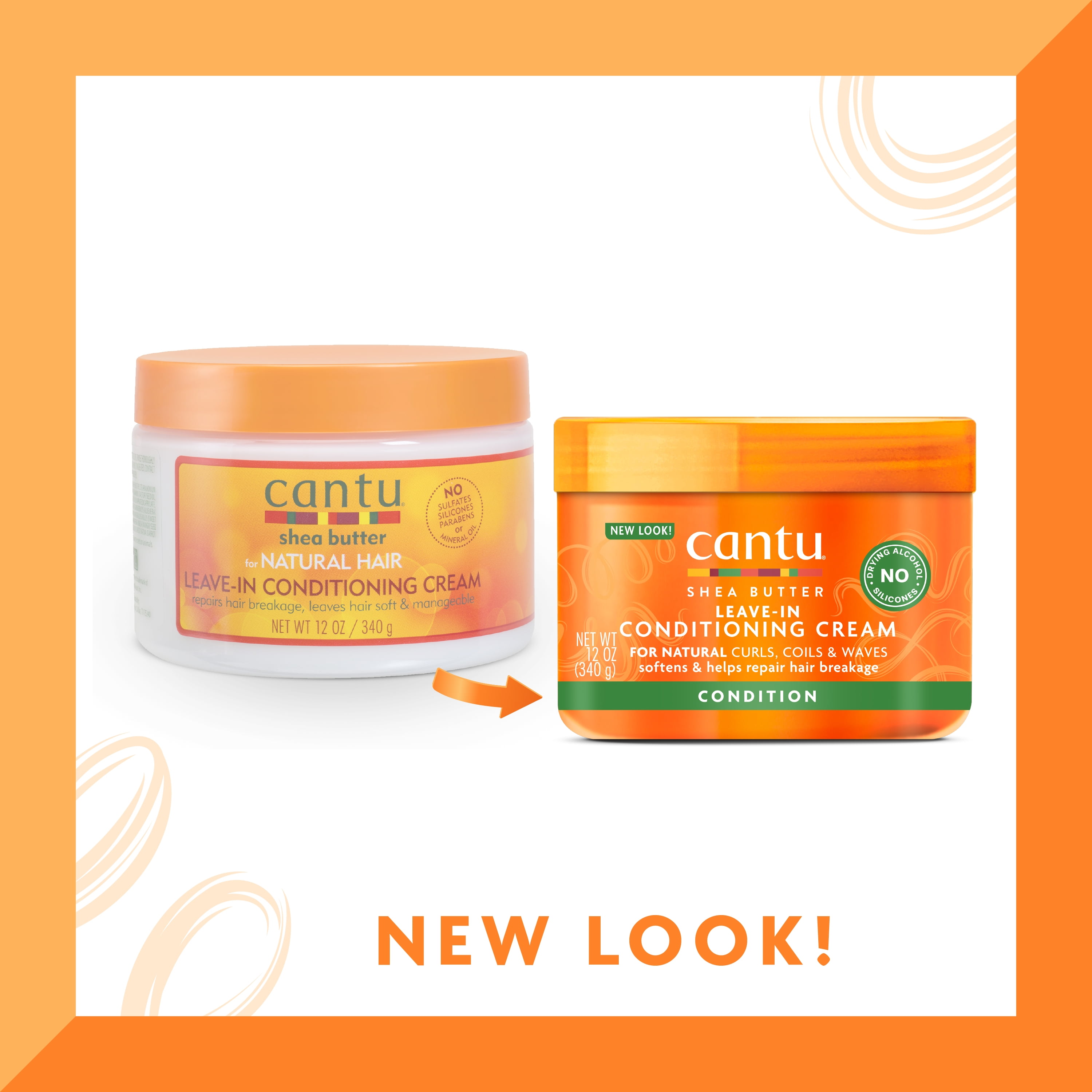 Cantu Leave-In Conditioning Cream with Shea Butter, 12 fl oz 